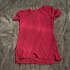 dip Ribbed Short Sleeve Tee - Red